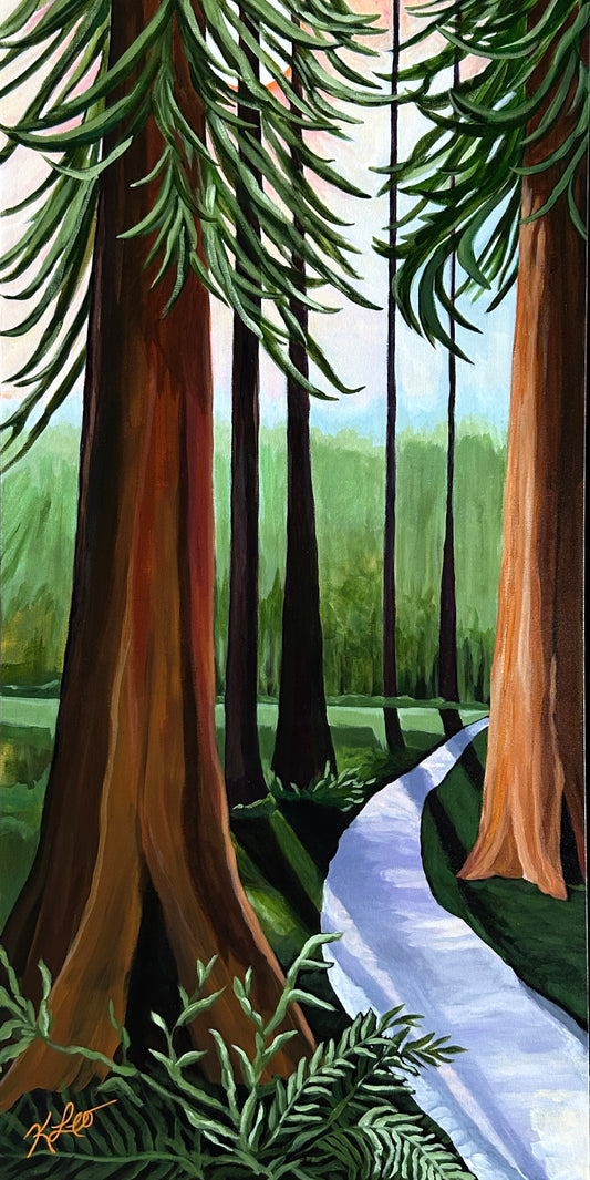 When the Forest Hugged the Blushing Moon